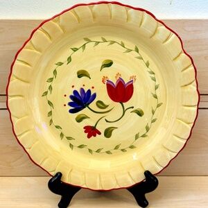 Pfaltzgraff Napoli Serving Platter 15" Scalloped Edge Floral Discontinued Design